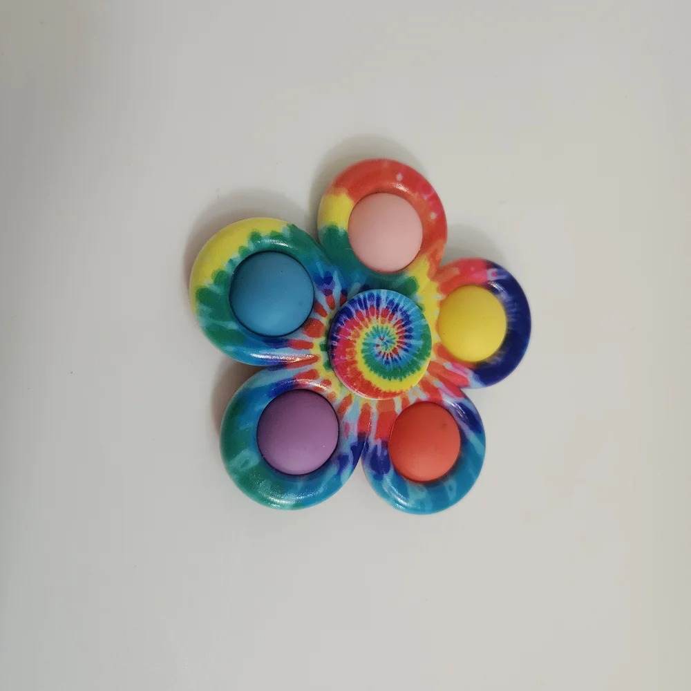 Tie-Dye Fidget Spinner & Pop It Toy